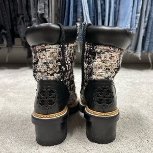 Tory Burch tweed heeled boots